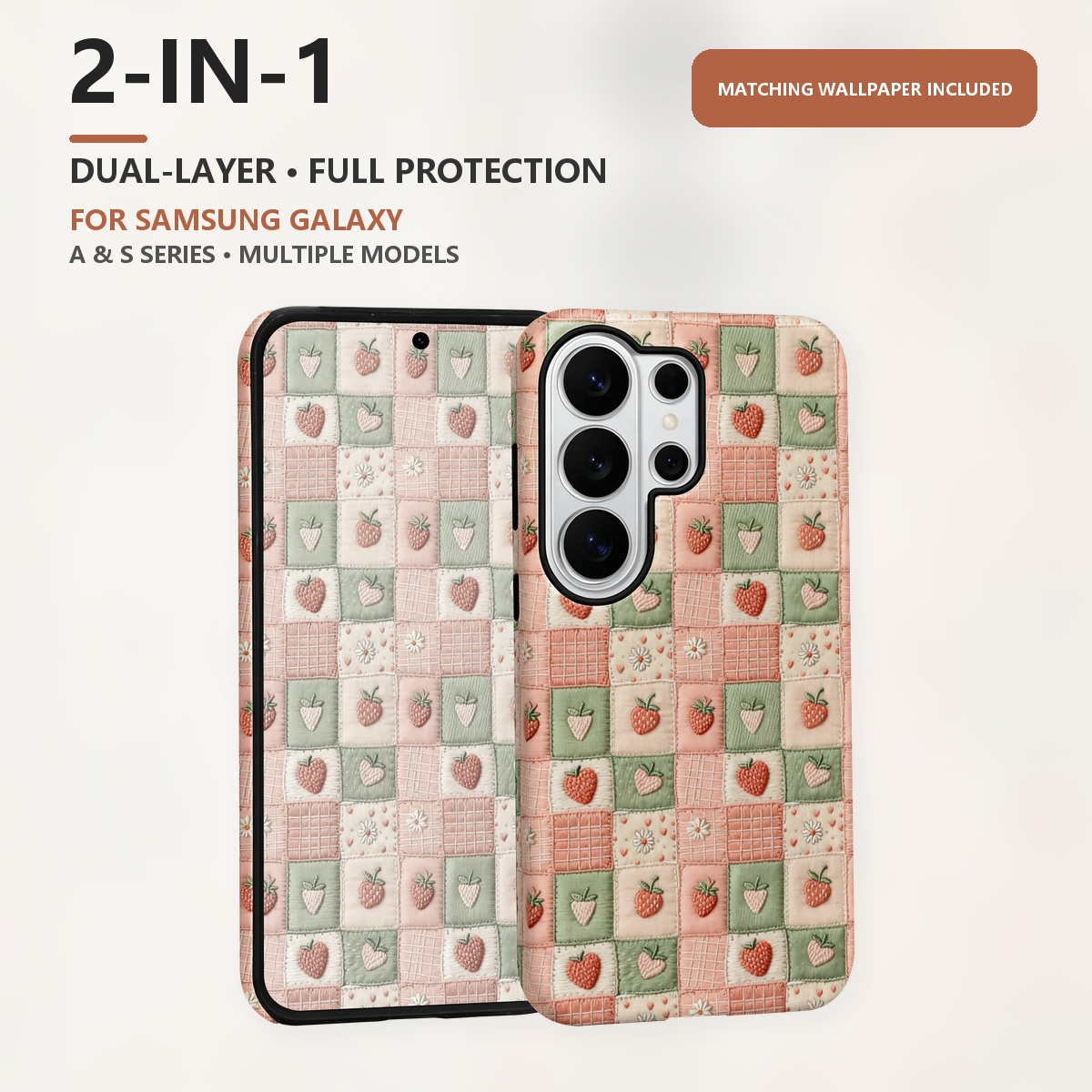 Samsung Galaxy S24 - patchwork fresa bordada 2-in-1 Doble Capa